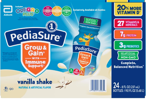 PediaSure with OptiGRO Plus Kids Shake 8 fl oz, 24 count